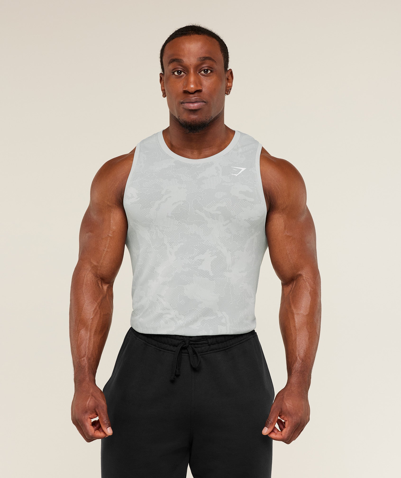 Geo Seamless Tank - Light Grey/Smokey Grey — imagem 1