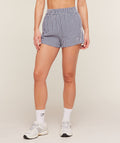 Gingham Shorts - Indigo Purple/Soft White — imagem 1