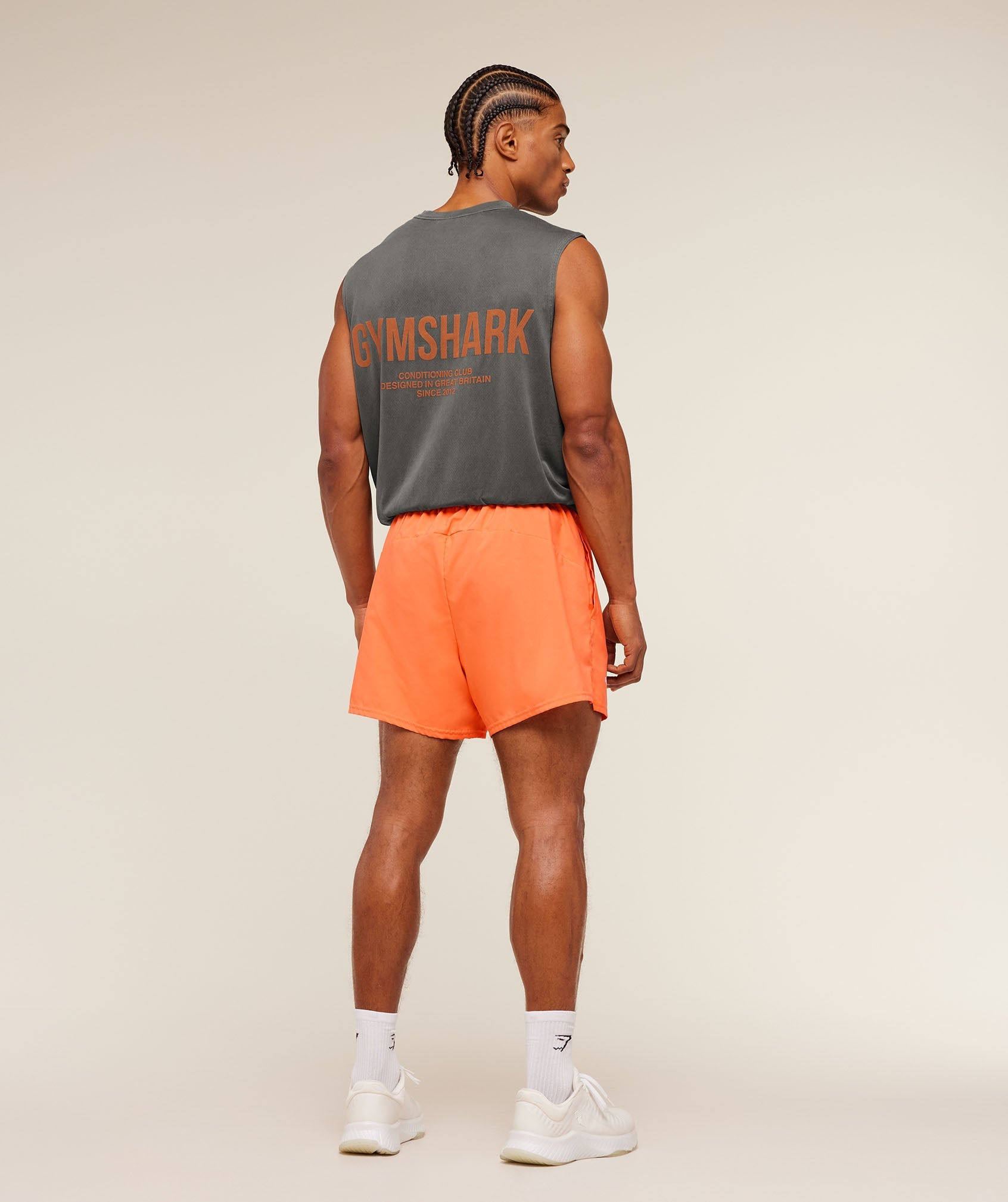 Train 5" Shorts - Dayglow Peach — imagem 5
