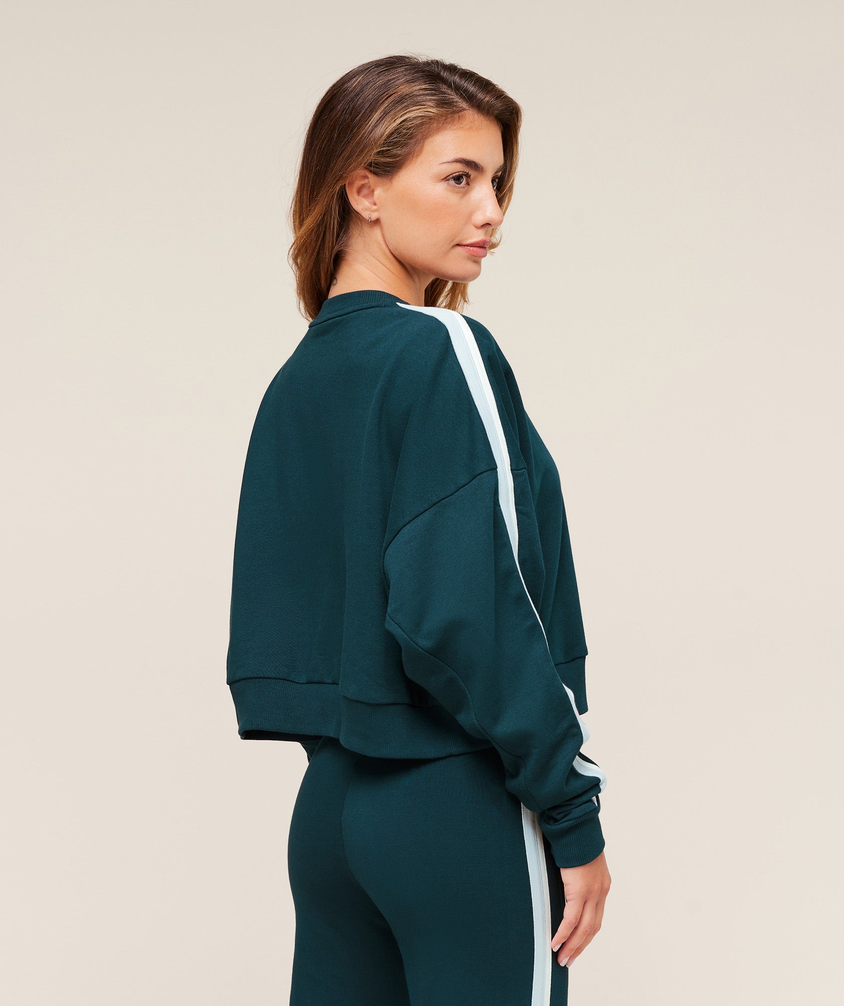 Piping Midi Crew Neck - Deep Petrol Blue/Smoke Blue/Soft White — imagem 2