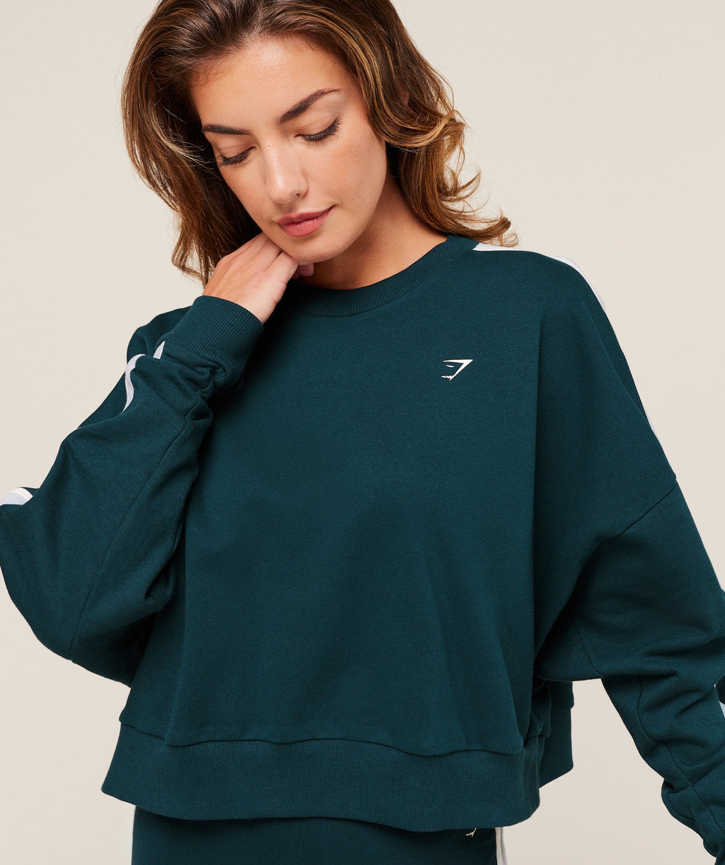 Piping Midi Crew Neck - Deep Petrol Blue/Smoke Blue/Soft White — imagem 5