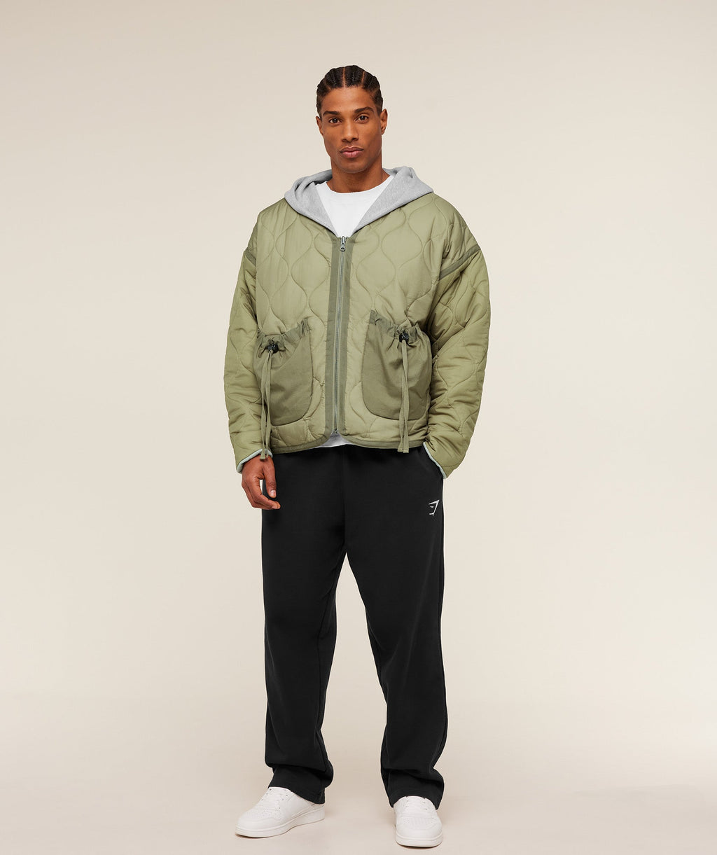 Gymshark x Saalt Studios Jacket - GS Utility Green/GUILLE Core Grey Marl — imagem 5