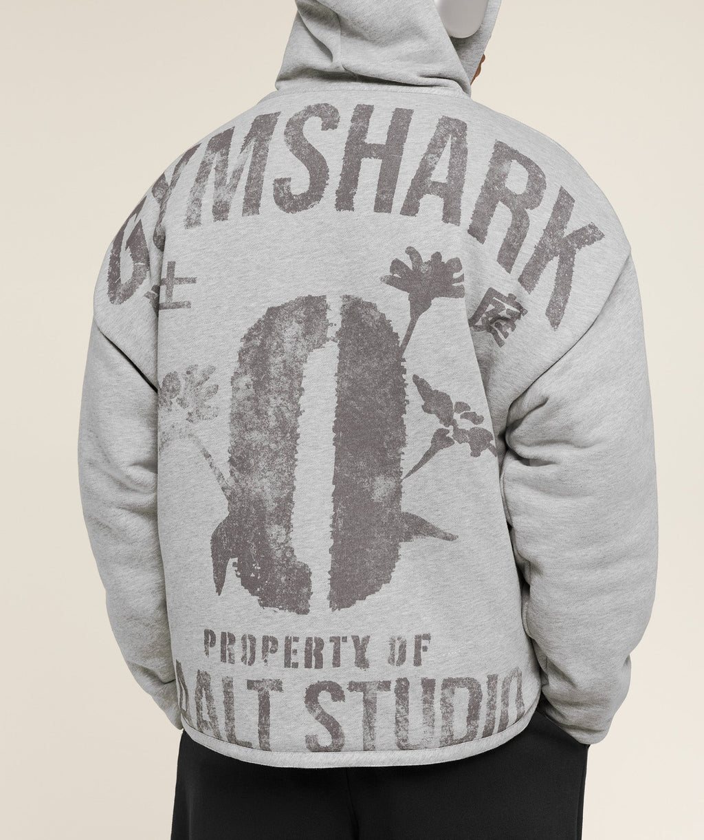 Gymshark x Saalt Studios Jacket - GS Utility Green/GUILLE Core Grey Marl — imagem 14