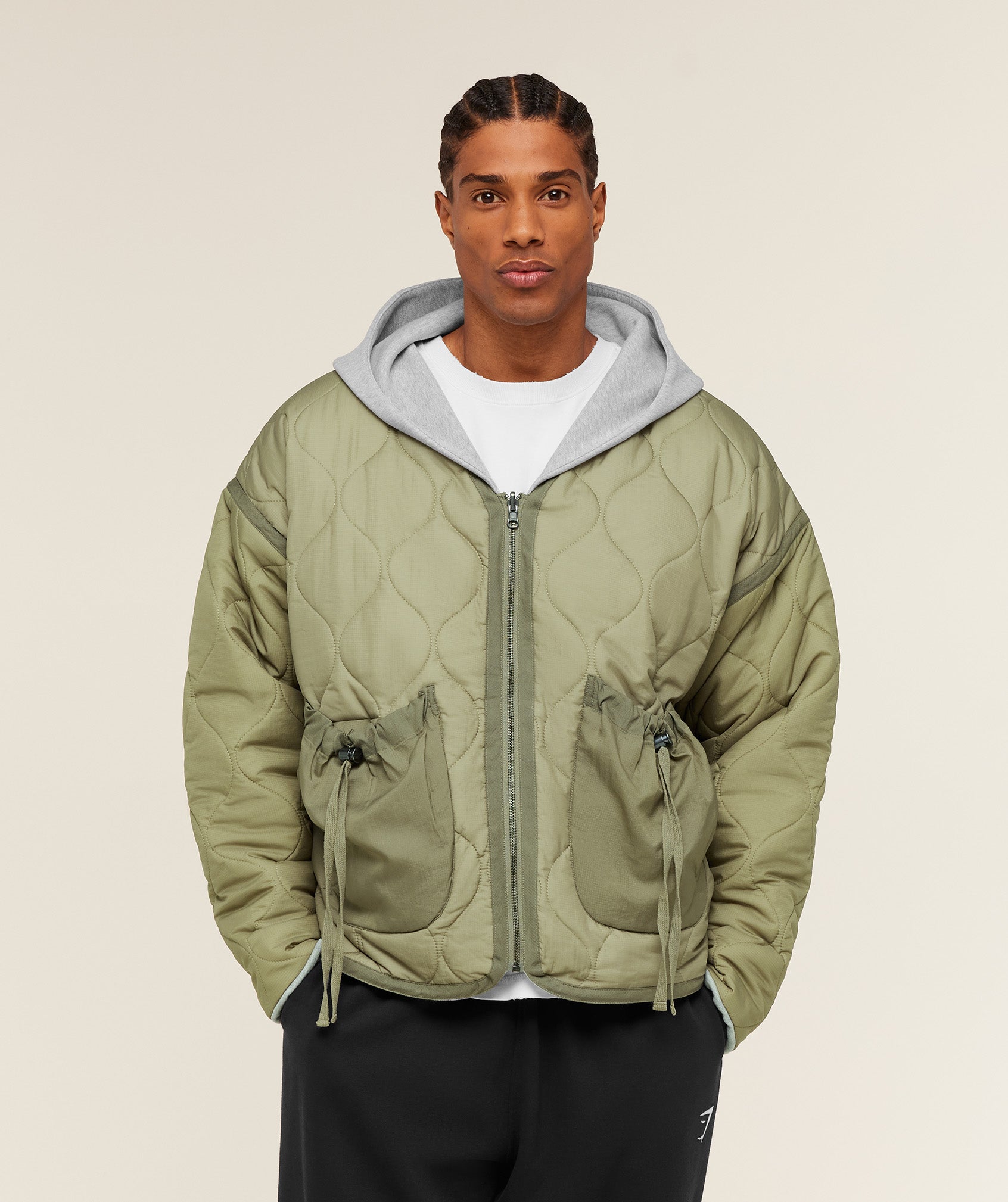 Gymshark x Saalt Studios Jacket - GS Utility Green/GUILLE Core Grey Marl — imagem 1