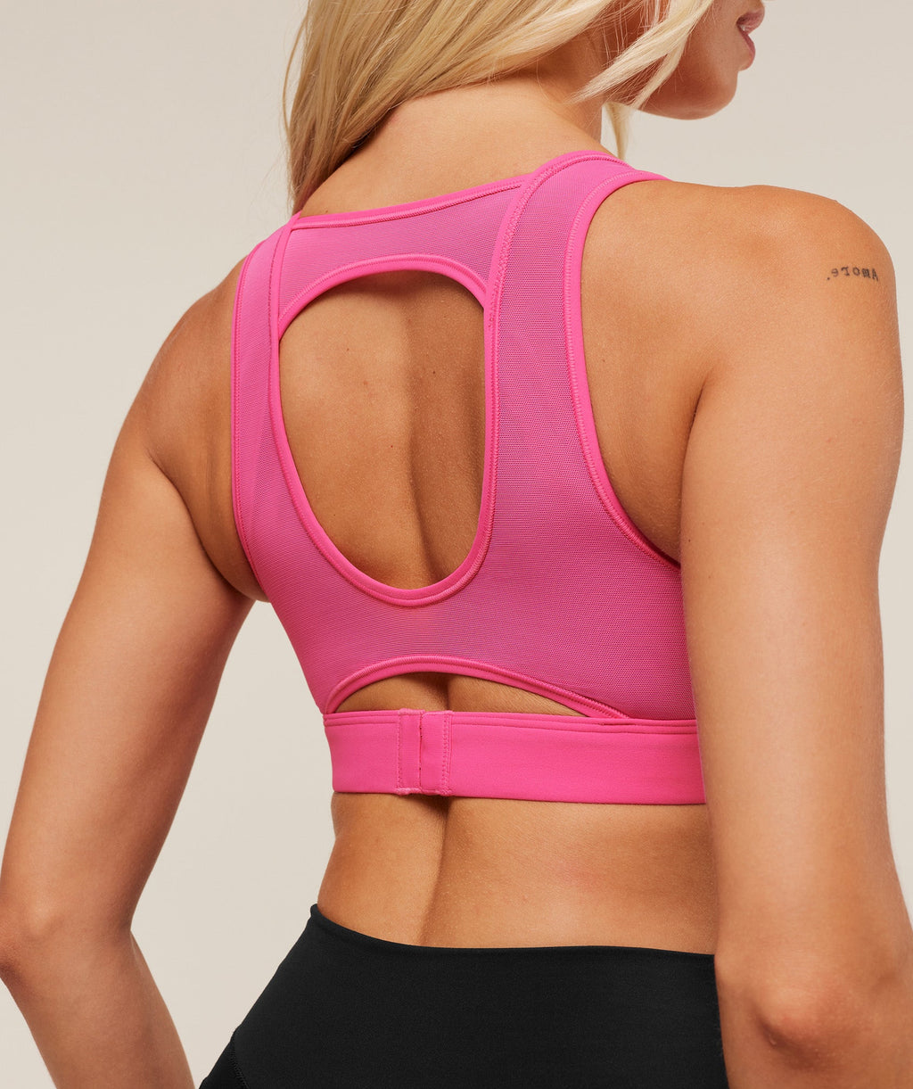 Mesh Back Sports Bra - Energy Pink — imagem 5
