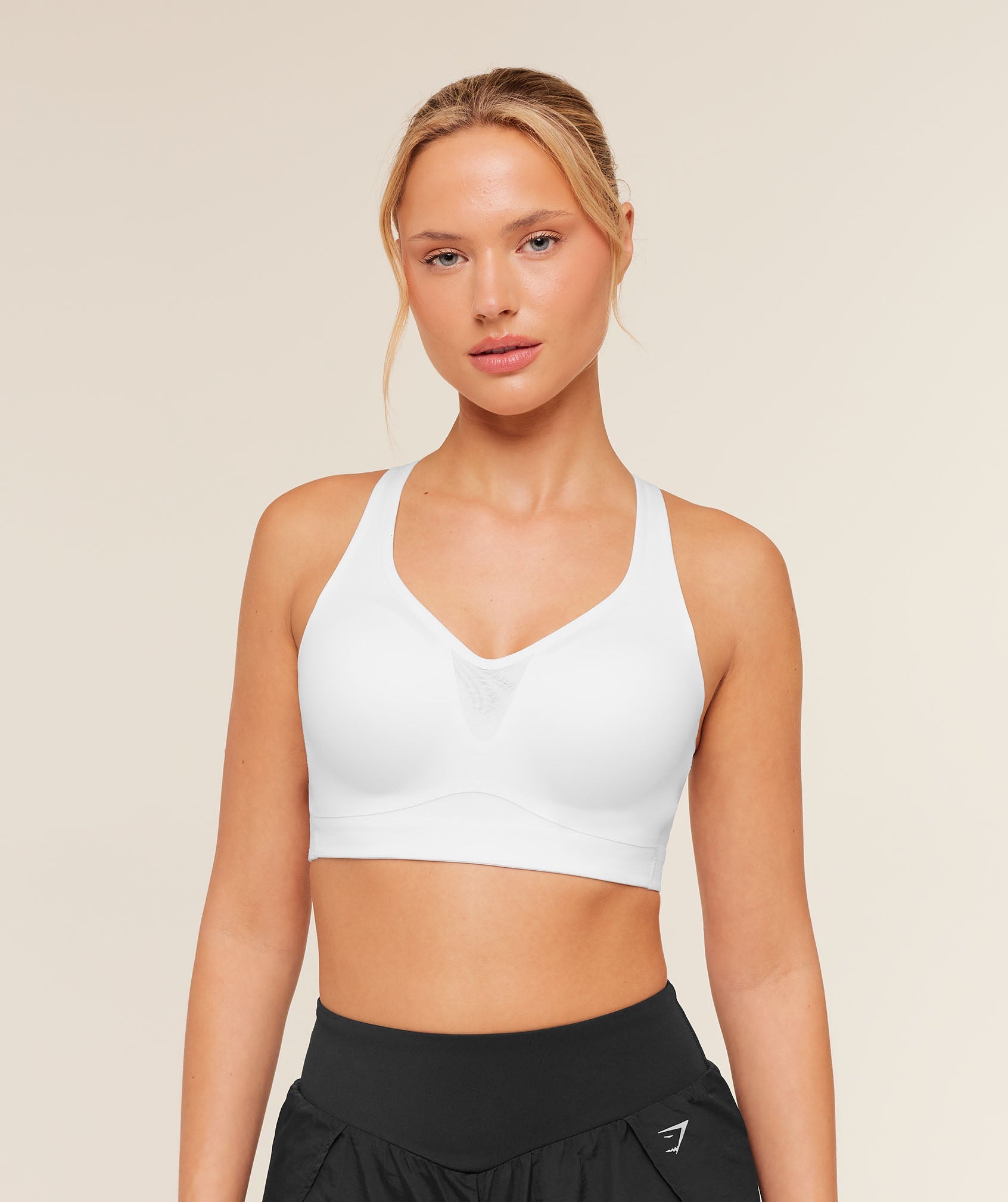 High Support V-Neck Sports Bra - GS White — imagem 1