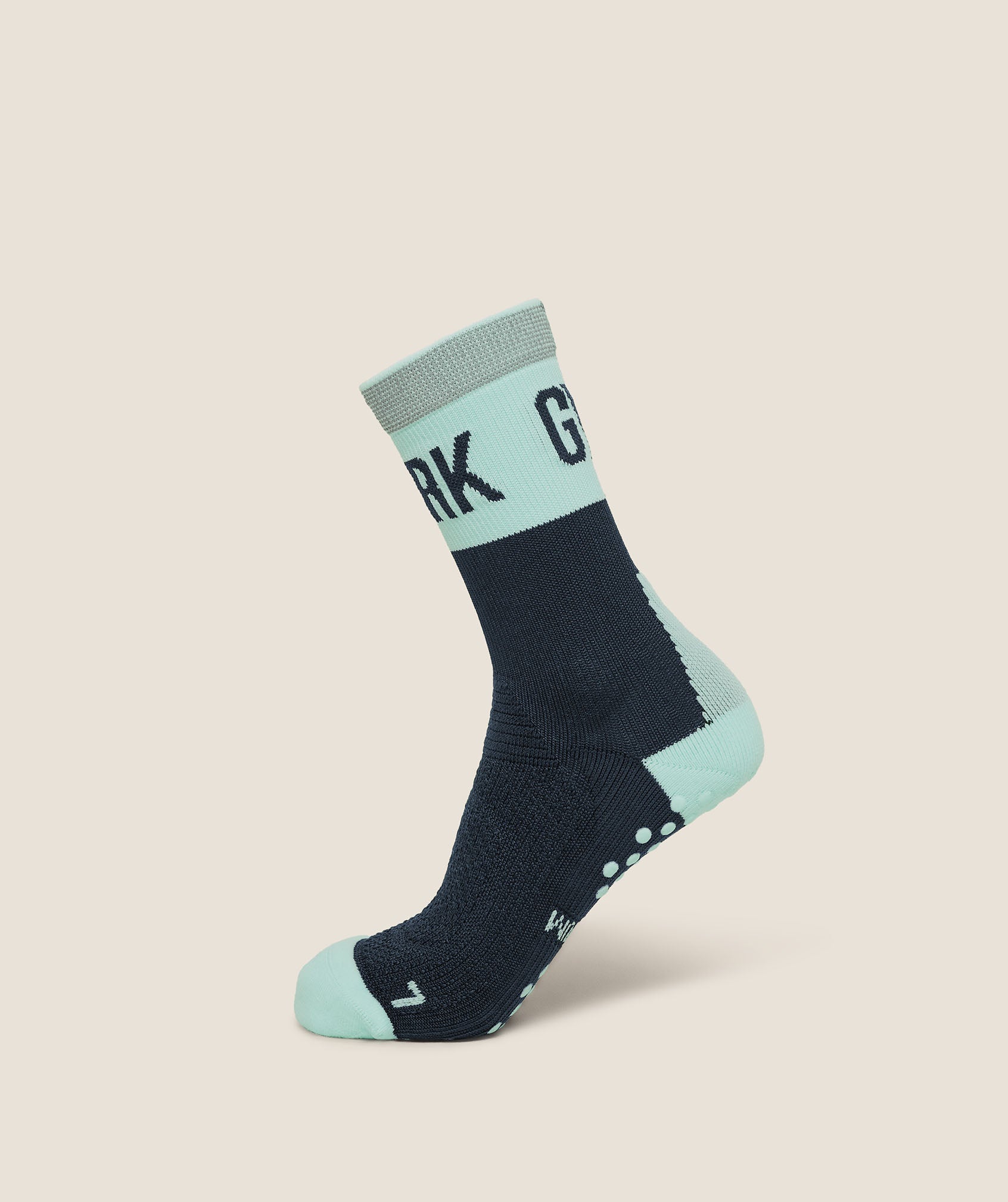 Hybrid Training Grip Socks Single - Black/Pop Turquoise — imagem 1