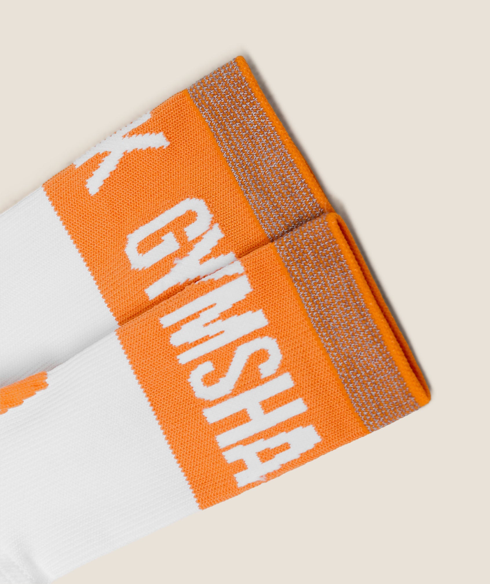 Hybrid Training Grip Socks Single - White/Dayglow Peach — imagem 3