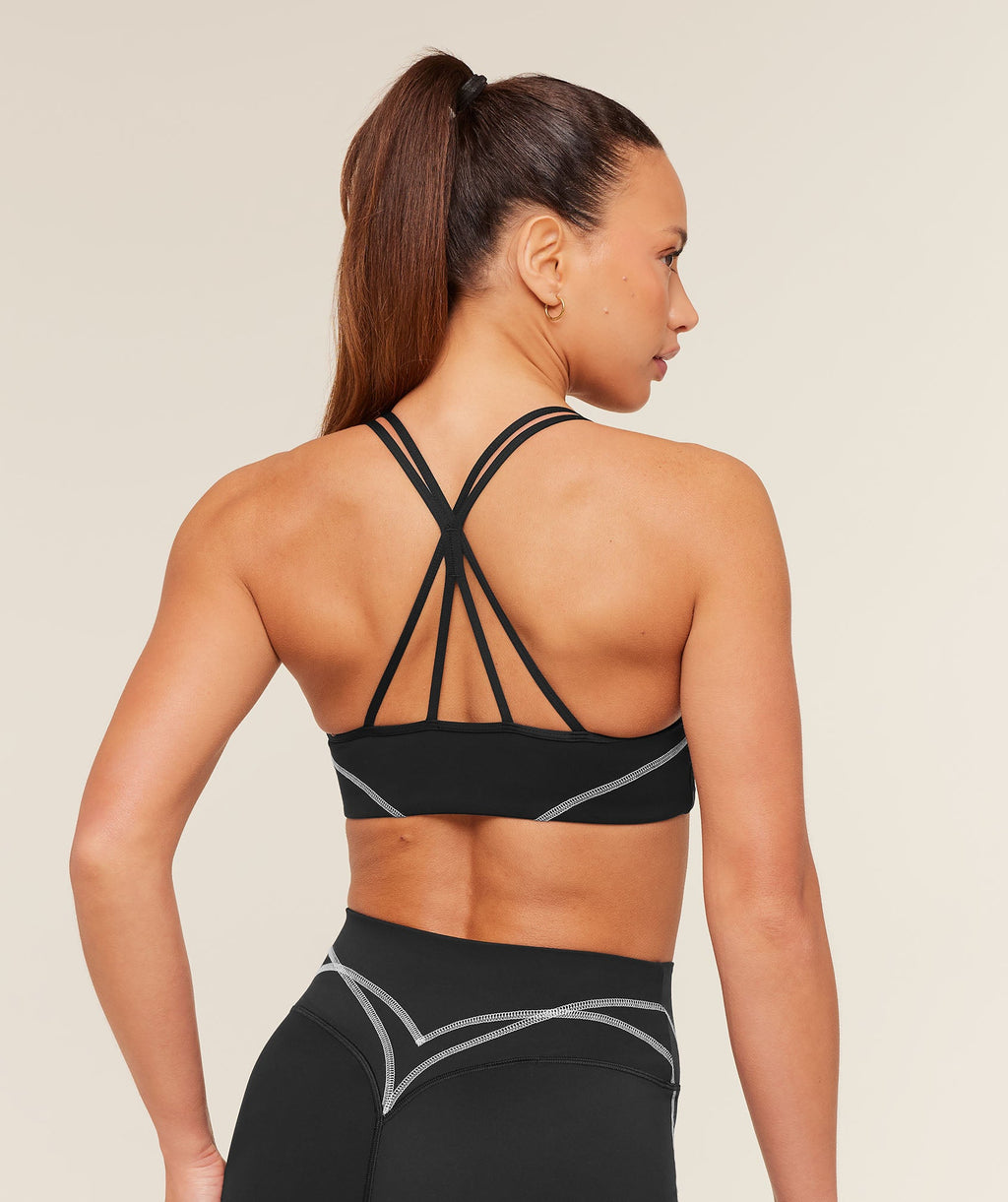 Volt Light Support Sports Bra - Black/White — imagem 2