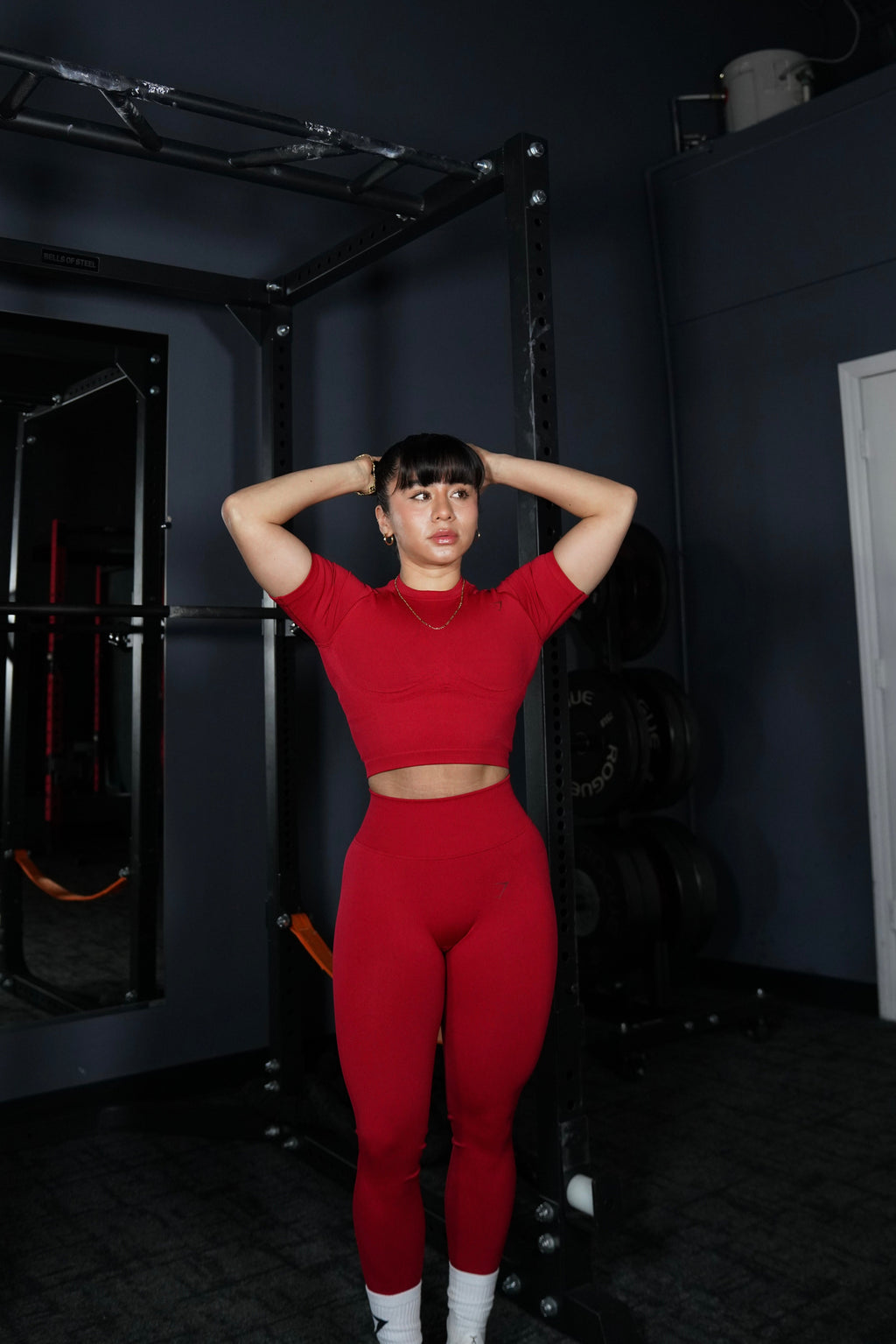 Lift Seamless Short Sleeve Top - Carmine Red — imagem 6