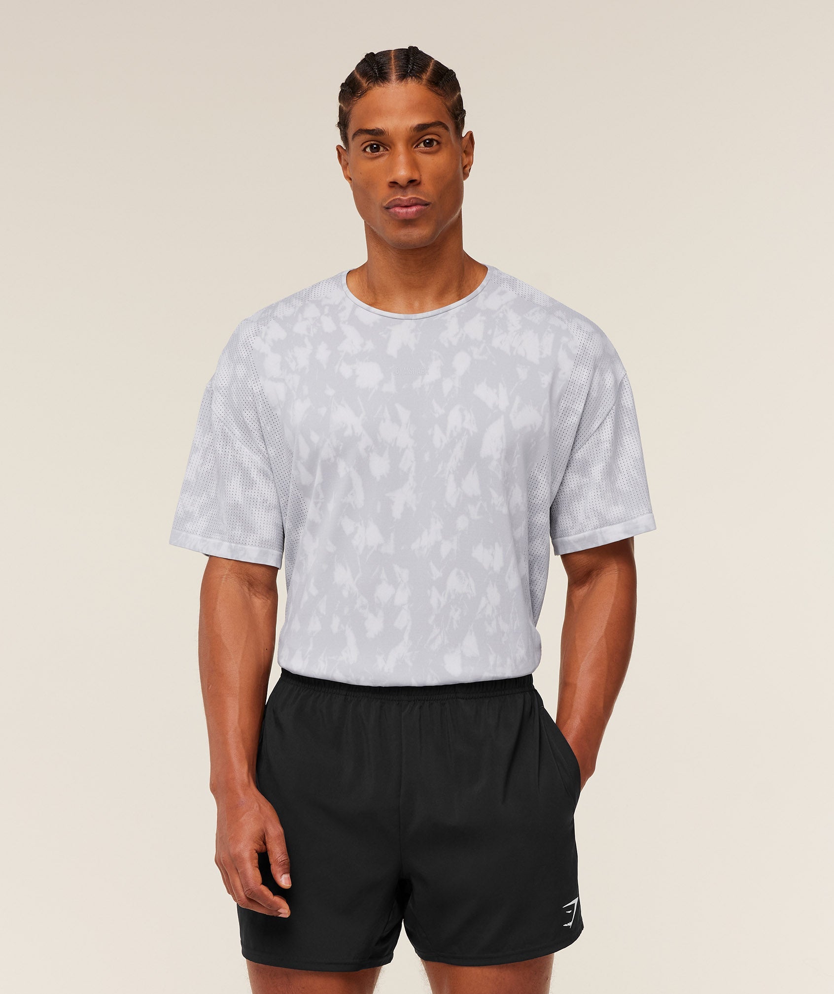 Distance Seamless T-Shirt - Light Grey /  Light Grey / ACID WASH — imagem 4