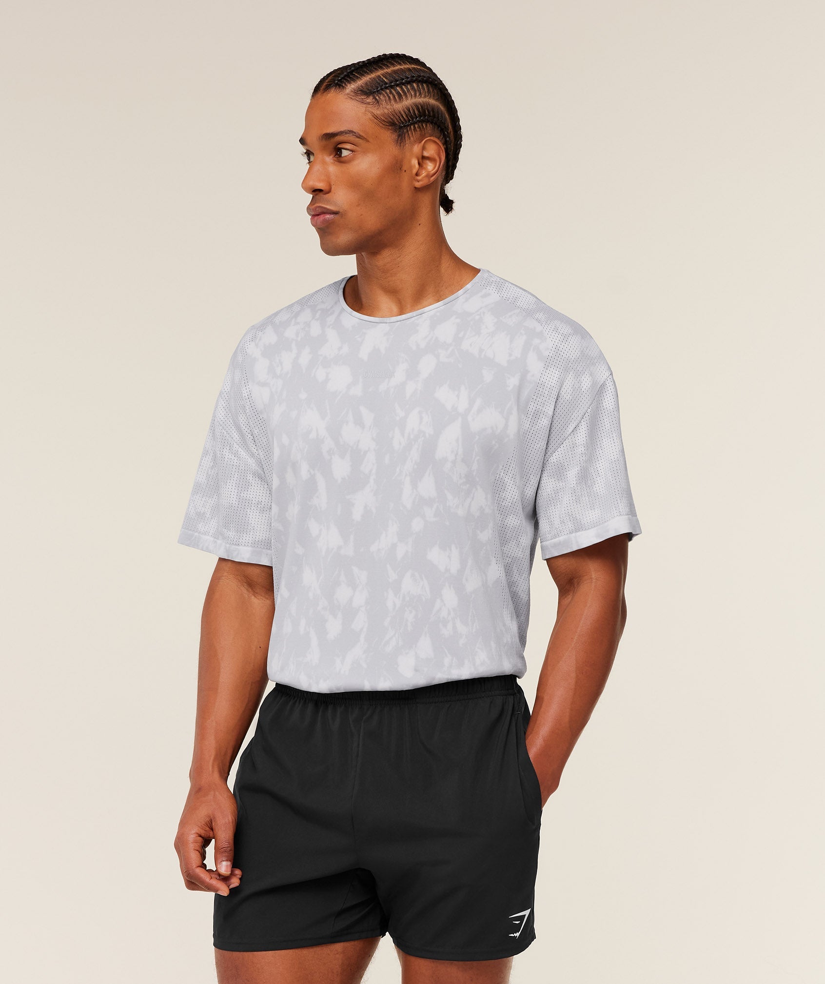 Distance Seamless T-Shirt - Light Grey /  Light Grey / ACID WASH — imagem 3