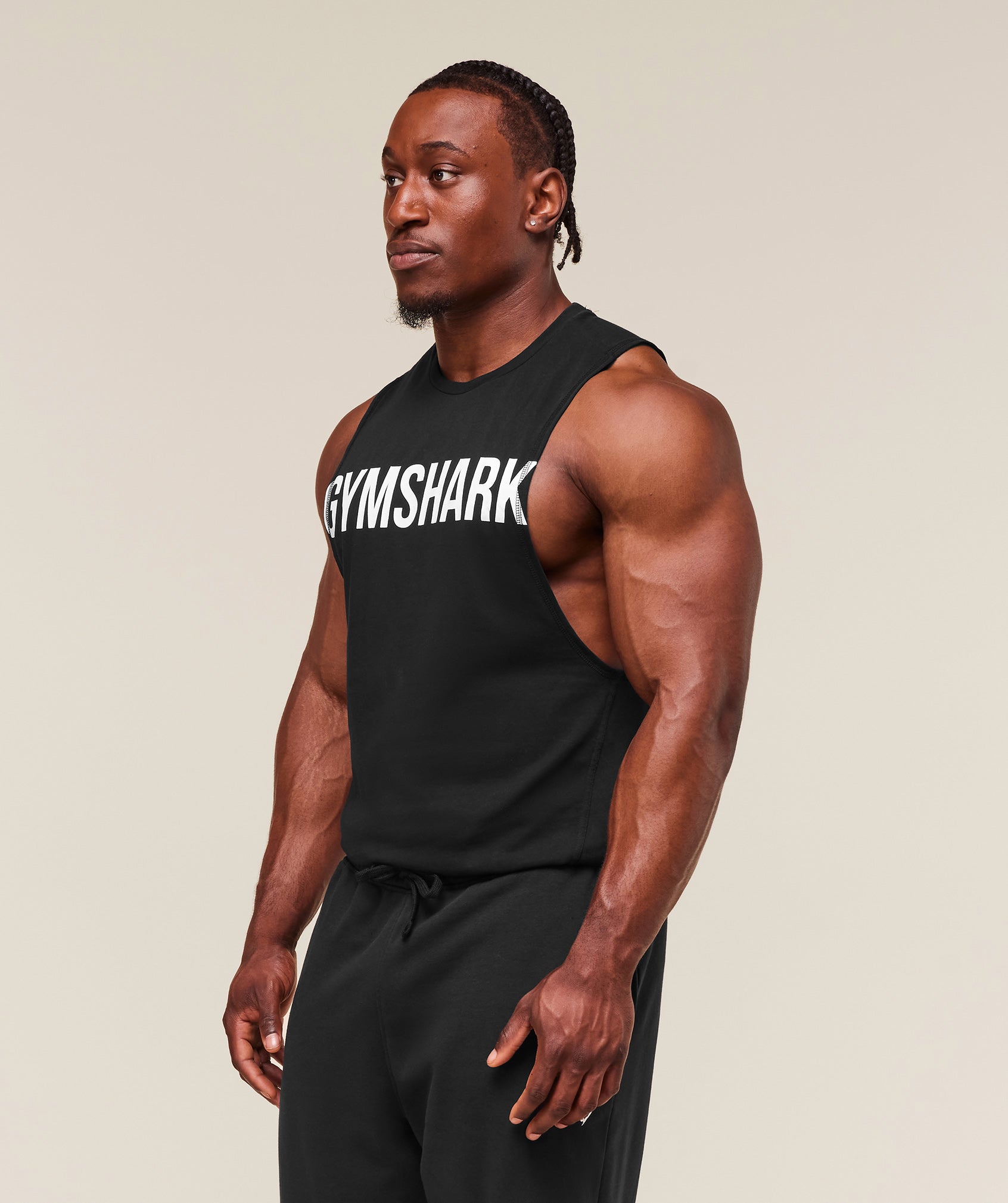 Regata Gymshark Cut-Off Cava Larga Masculina