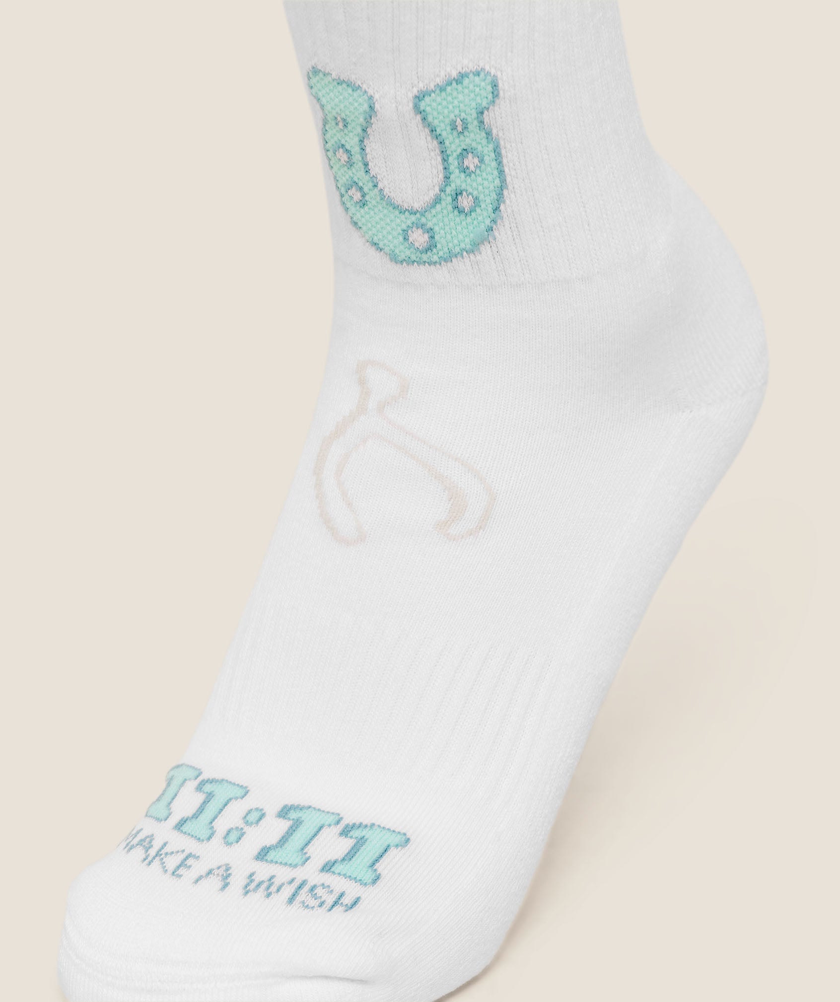 Lucky Graphic Crew Socks 3pk - White — imagem 4