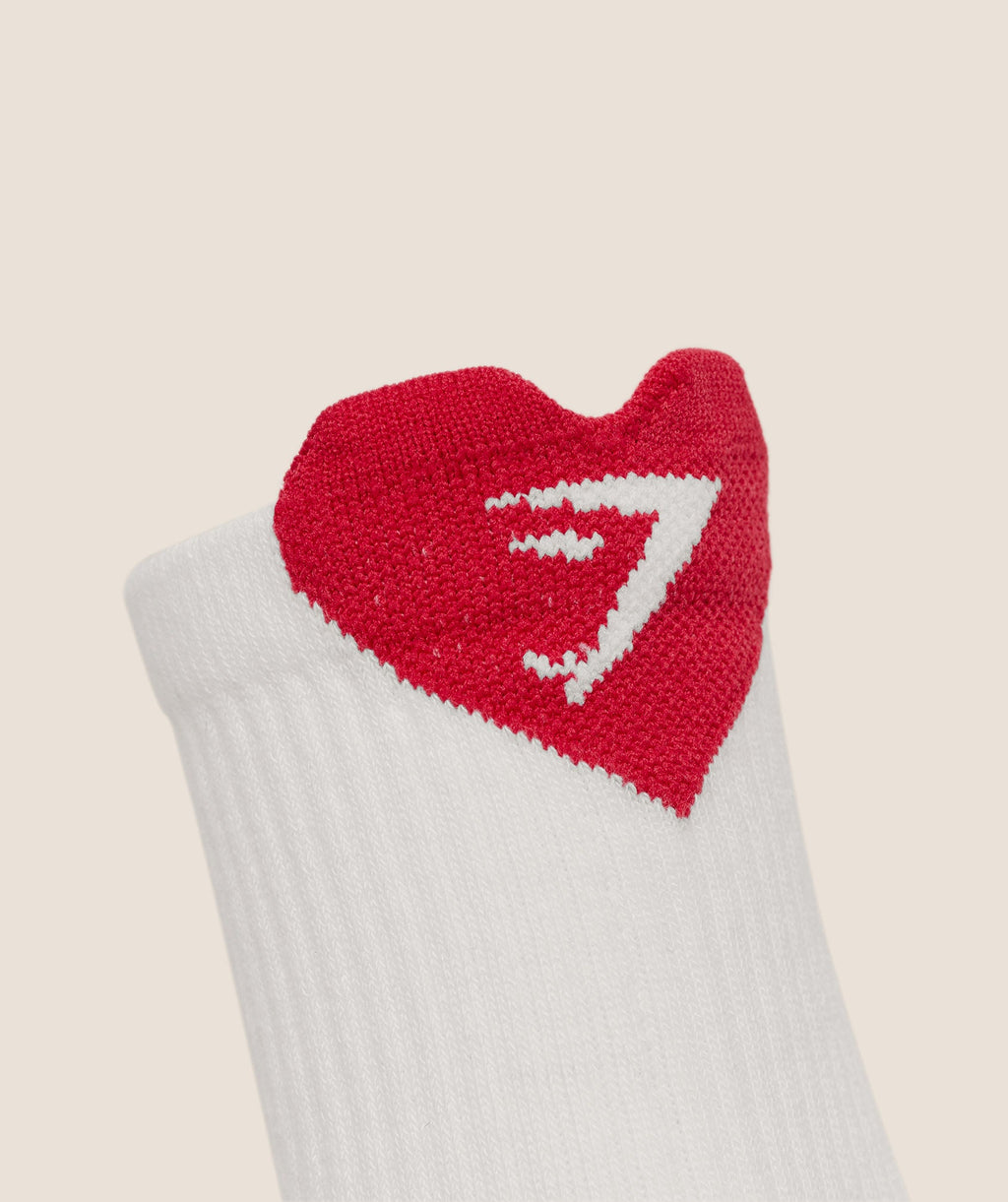 Heart Graphic Midi Socks 3pk - GS White — imagem 2