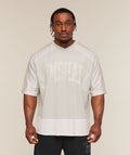 Collective Mesh Wordmark Jersey - Tinted White/Soft White/Pebble Grey — imagem 1