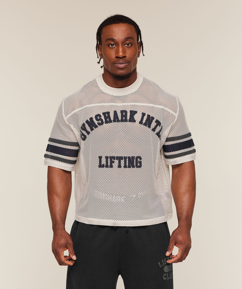 Collective Mesh Contrast Jersey - Tinted White — imagem 1