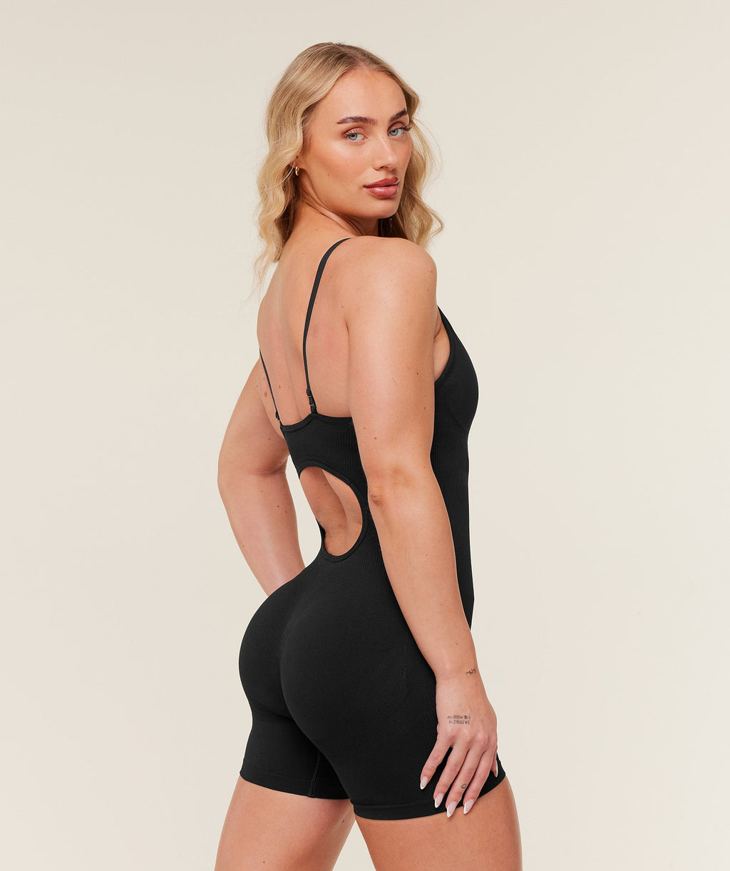 Life Seamless Strappy All in One - Black/Black Marl — imagem 3