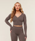 Lift Seamless Jacket - Cool Brown — imagem 1