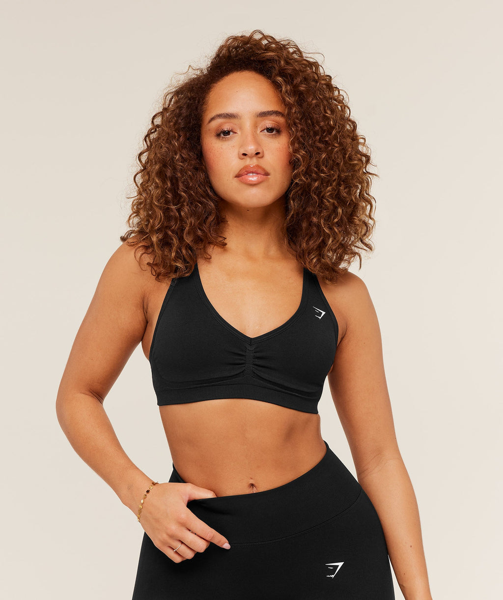 Lift Seamless Sports Bra - Black/Black Marl — imagem 1