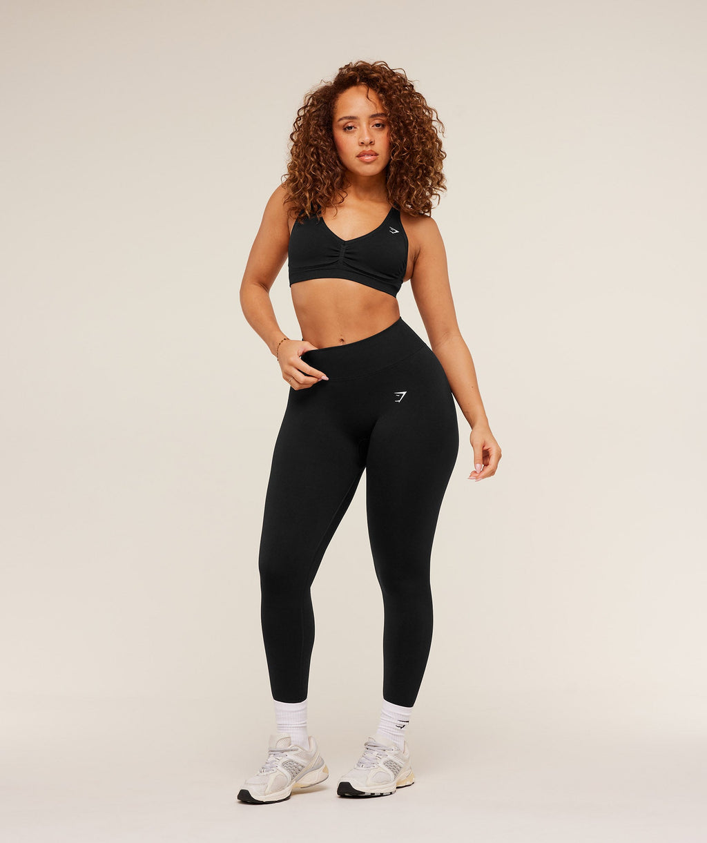 Lift Seamless Sports Bra - Black/Black Marl — imagem 5