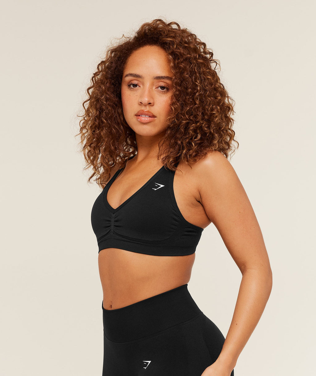 Lift Seamless Sports Bra - Black/Black Marl — imagem 4