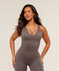 Lift Seamless Tank with Shelf - Cool Brown — imagem 1