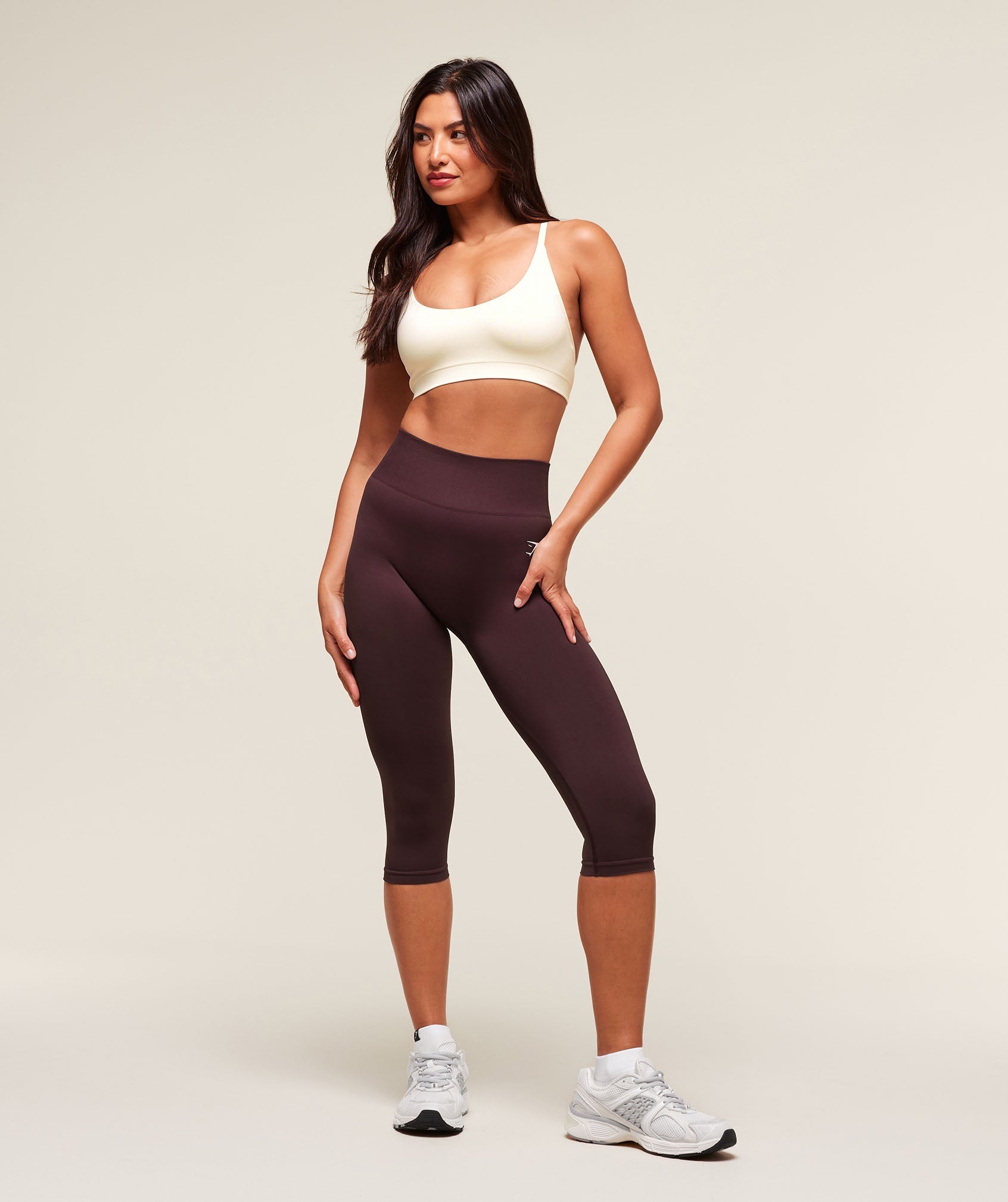 Everyday Seamless Racerback Sports Bra - Soft White — imagem 6