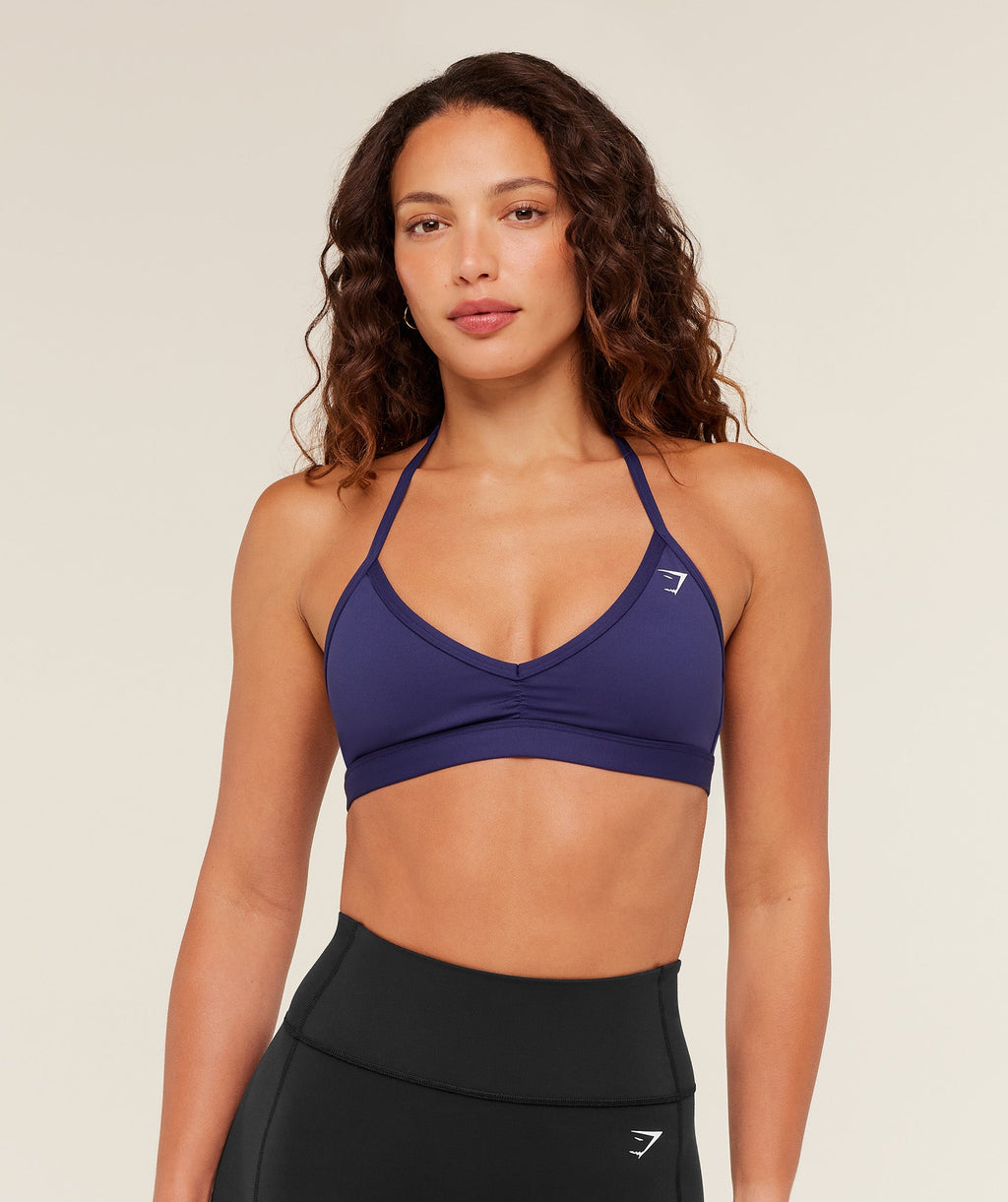 Minimal Halterneck Sports Bra - Indigo Purple — imagem 1