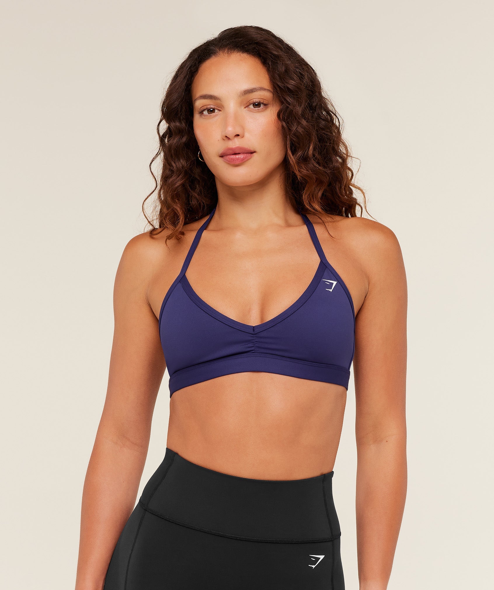 Minimal Halterneck Sports Bra - Indigo Purple — imagem 1