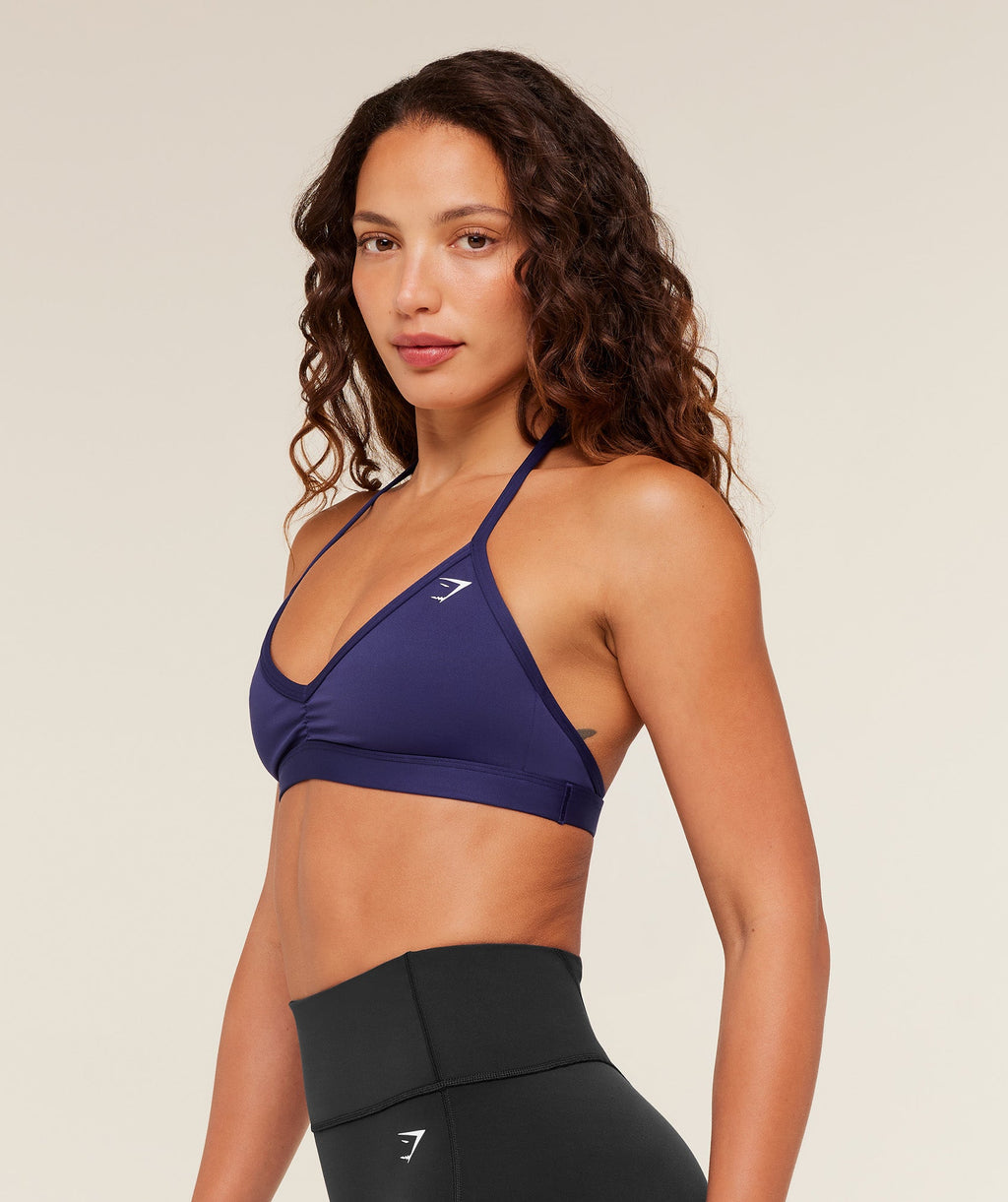 Minimal Halterneck Sports Bra - Indigo Purple — imagem 3