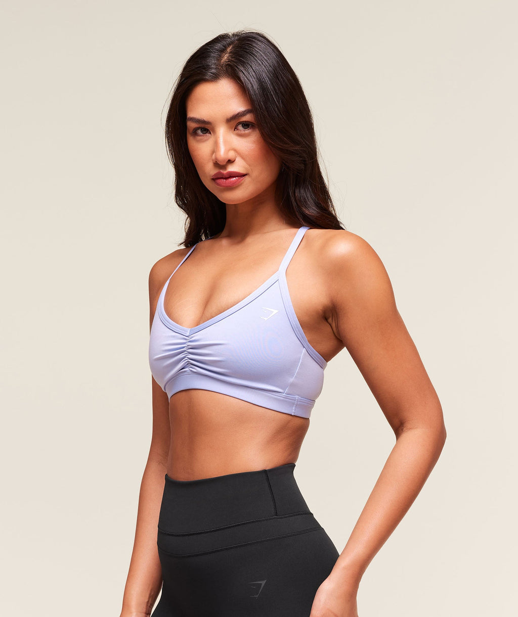 Ruched Strappy Sports Bra - Peri Blue — imagem 3