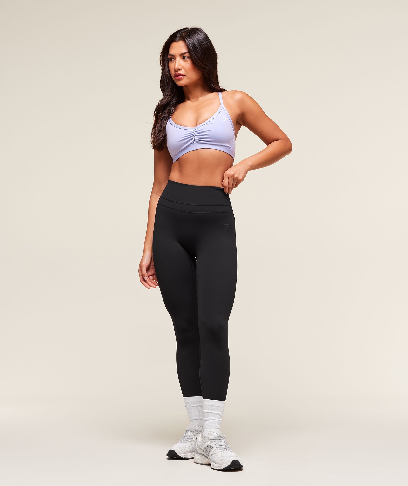 Ruched Strappy Sports Bra - Peri Blue — imagem 6