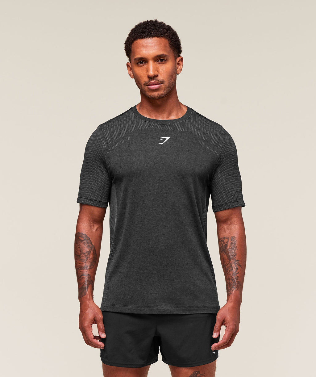 Lightweight Seamless T-Shirt - Black/Silhouette Grey — imagem 5