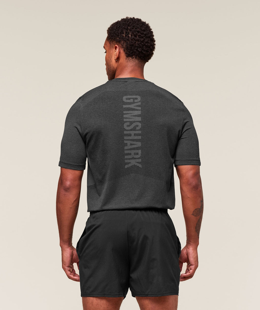 Lightweight Seamless T-Shirt - Black/Silhouette Grey — imagem 2