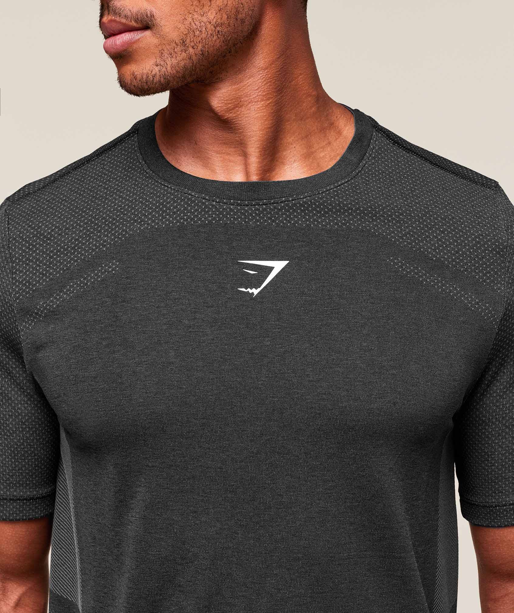 Lightweight Seamless T-Shirt - Black/Silhouette Grey — imagem 6