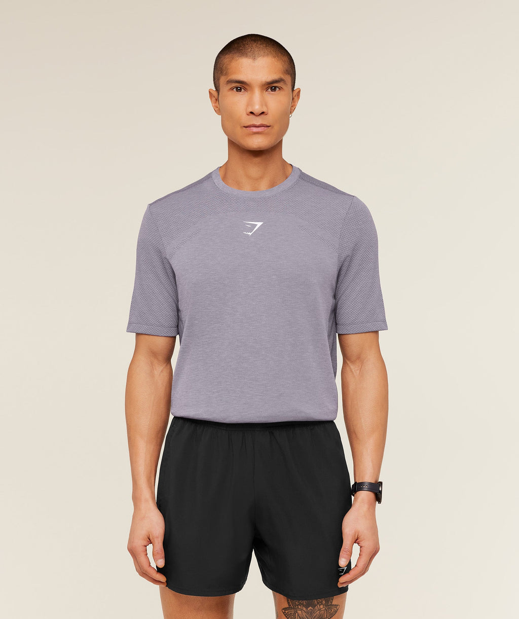 Lightweight Seamless T-Shirt - GS Fog Purple/ Marl — imagem 1