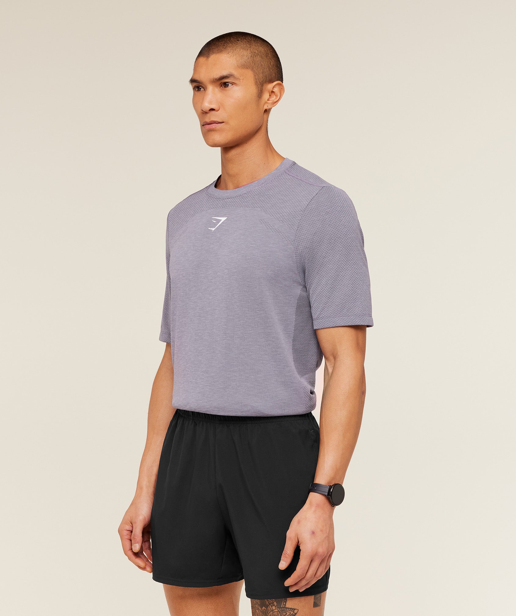 Lightweight Seamless T-Shirt - GS Fog Purple/ Marl — imagem 3