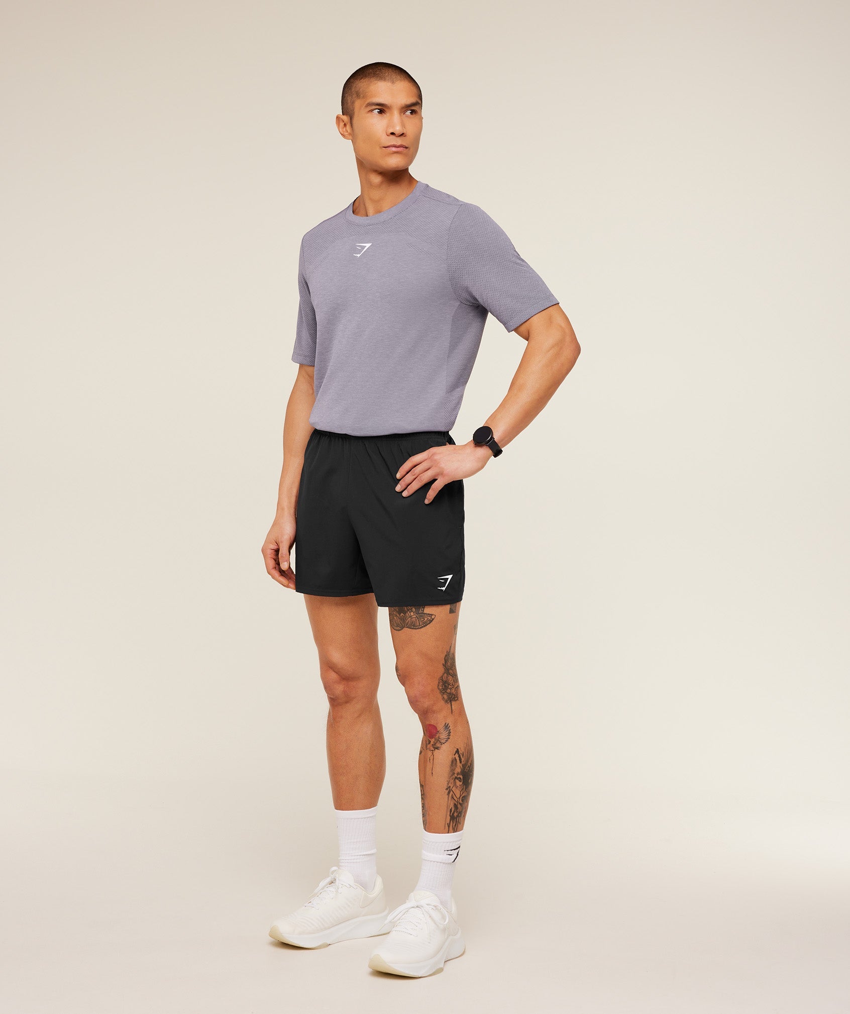 Lightweight Seamless T-Shirt - GS Fog Purple/ Marl — imagem 4
