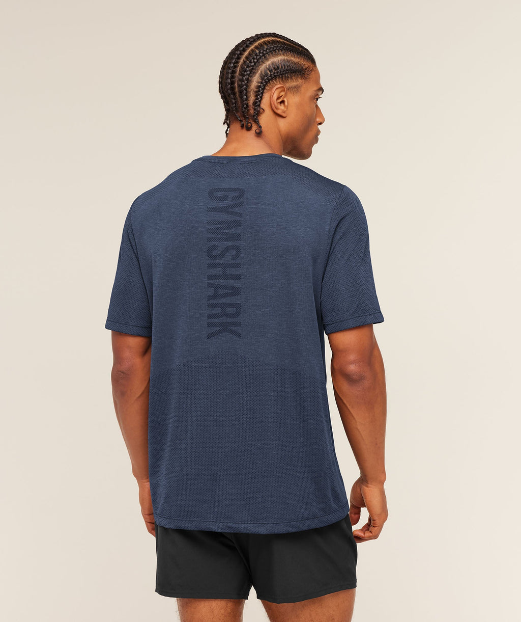 Lightweight Seamless T-Shirt - Heavy Blue/Marl — imagem 4