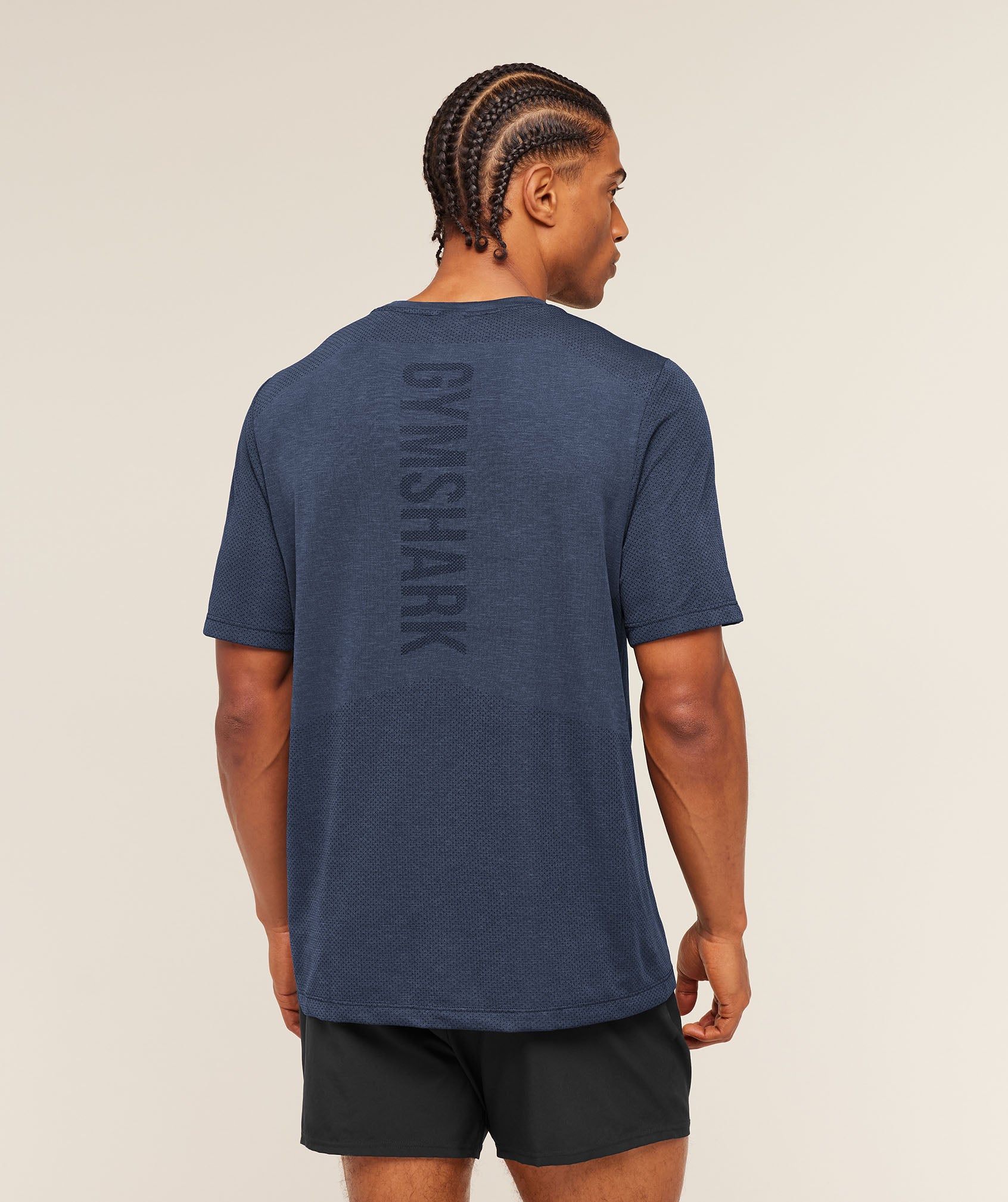 Lightweight Seamless T-Shirt - Heavy Blue/Marl — imagem 4