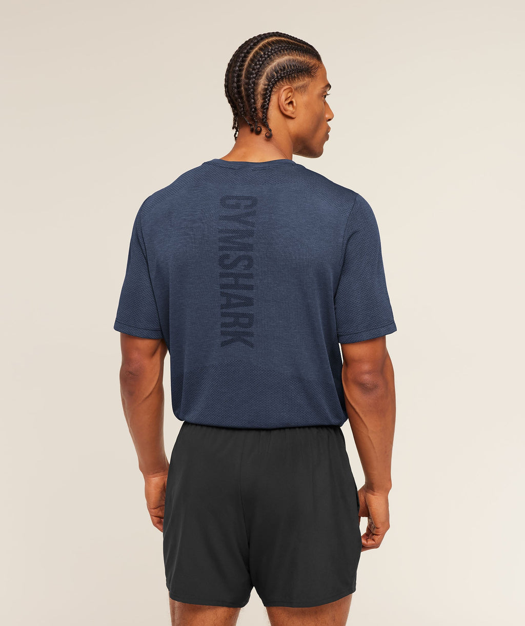 Lightweight Seamless T-Shirt - Heavy Blue/Marl — imagem 2