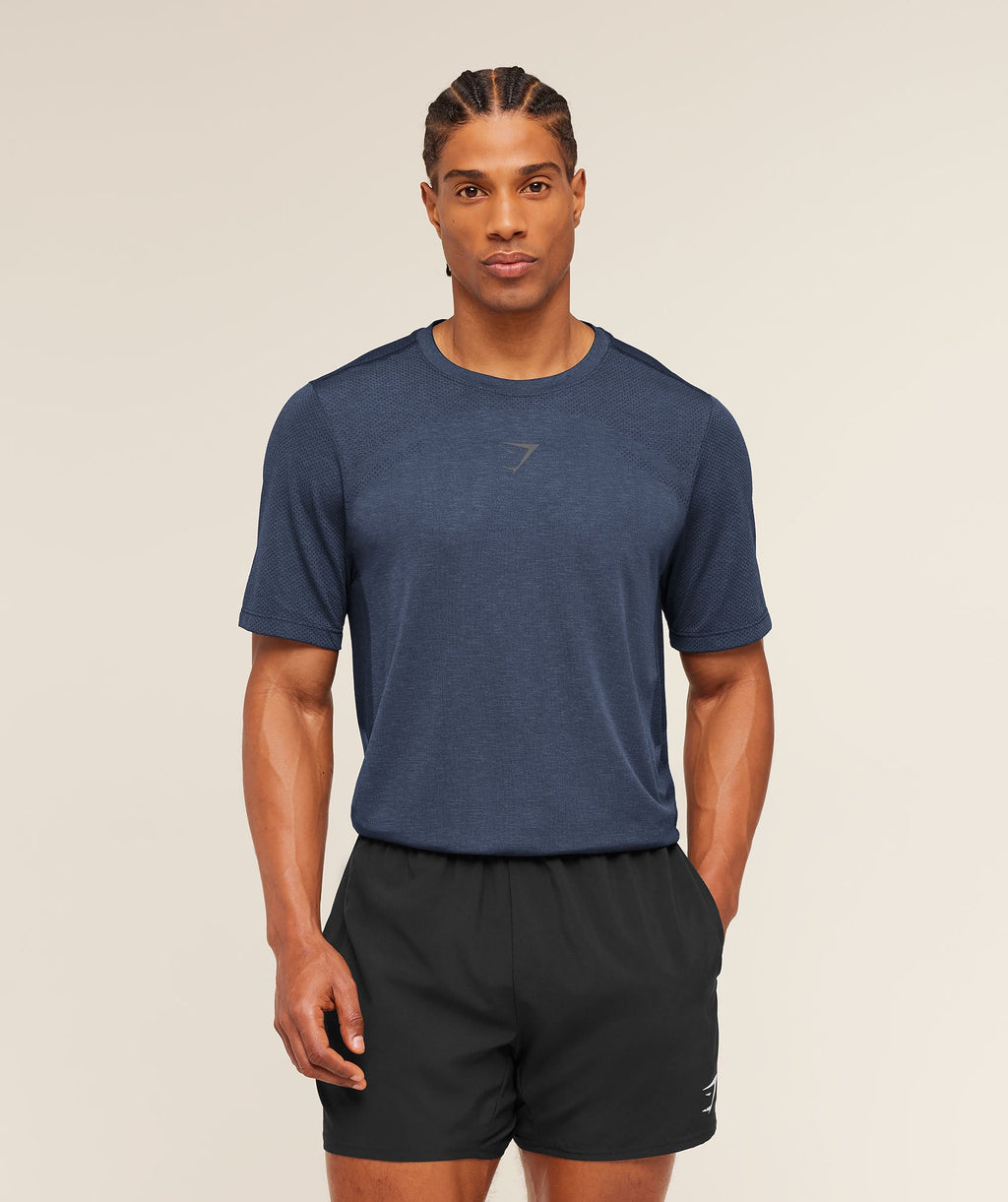 Lightweight Seamless T-Shirt - Heavy Blue/Marl — imagem 1