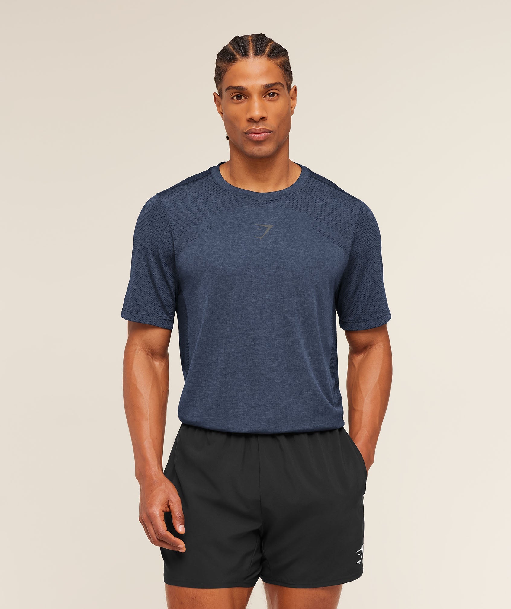 Lightweight Seamless T-Shirt - Heavy Blue/Marl — imagem 1