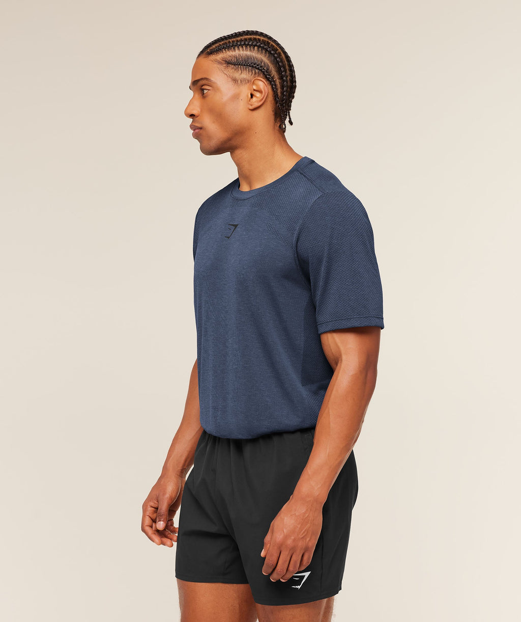 Lightweight Seamless T-Shirt - Heavy Blue/Marl — imagem 3