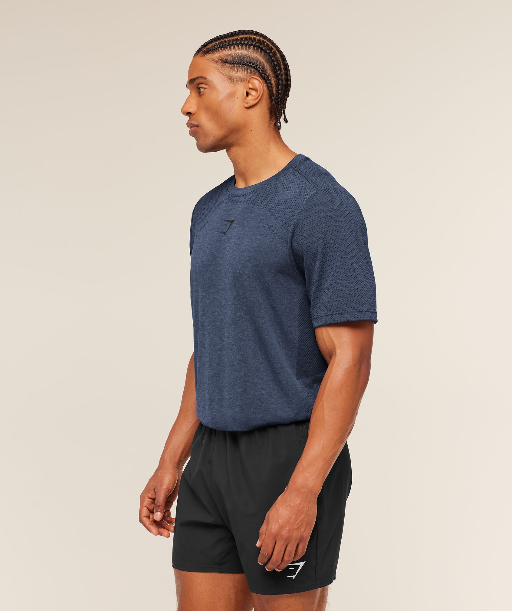 Lightweight Seamless T-Shirt - Heavy Blue/Marl — imagem 3