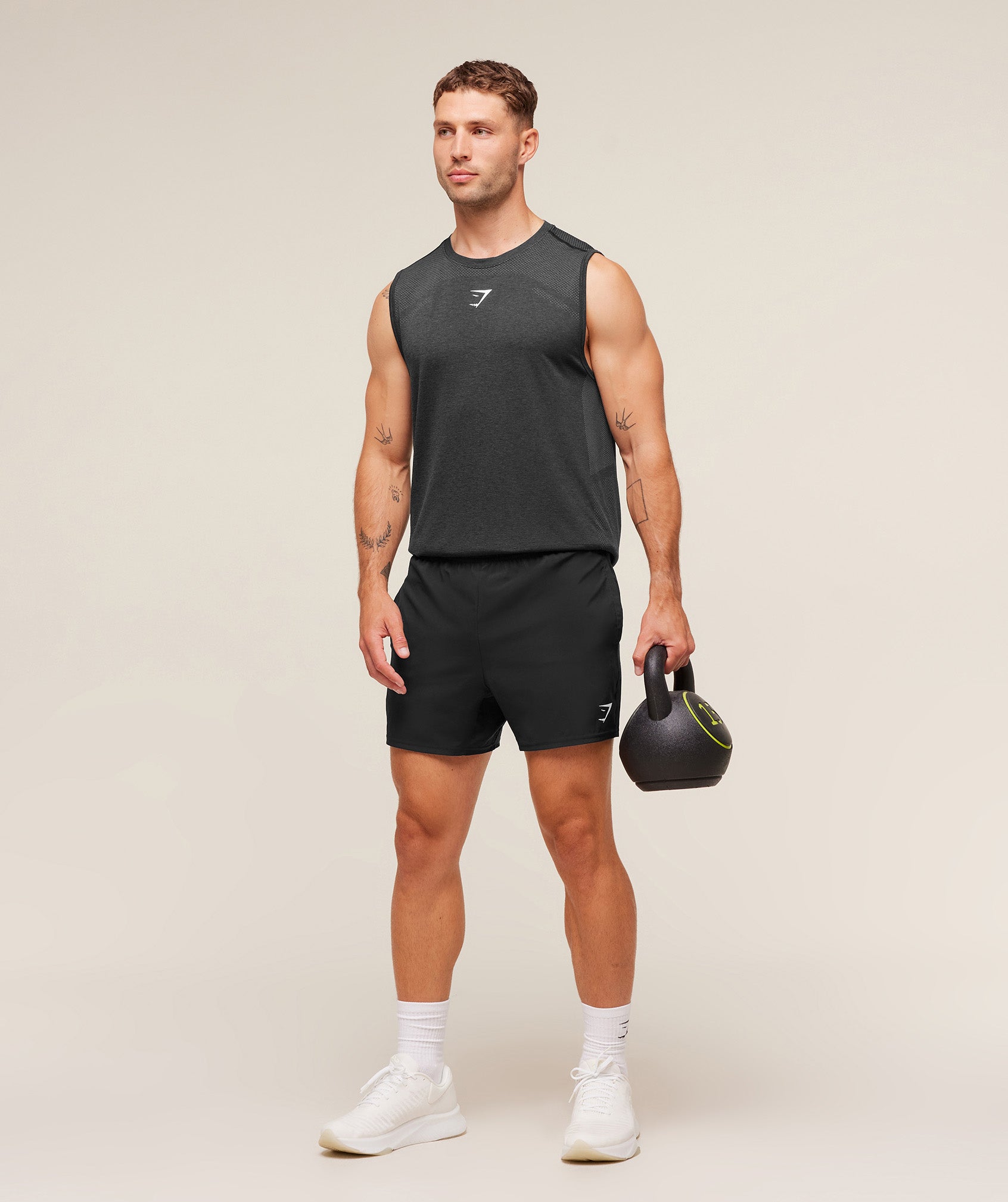 Lightweight Seamless Tank - Black/Silhouette Grey — imagem 4