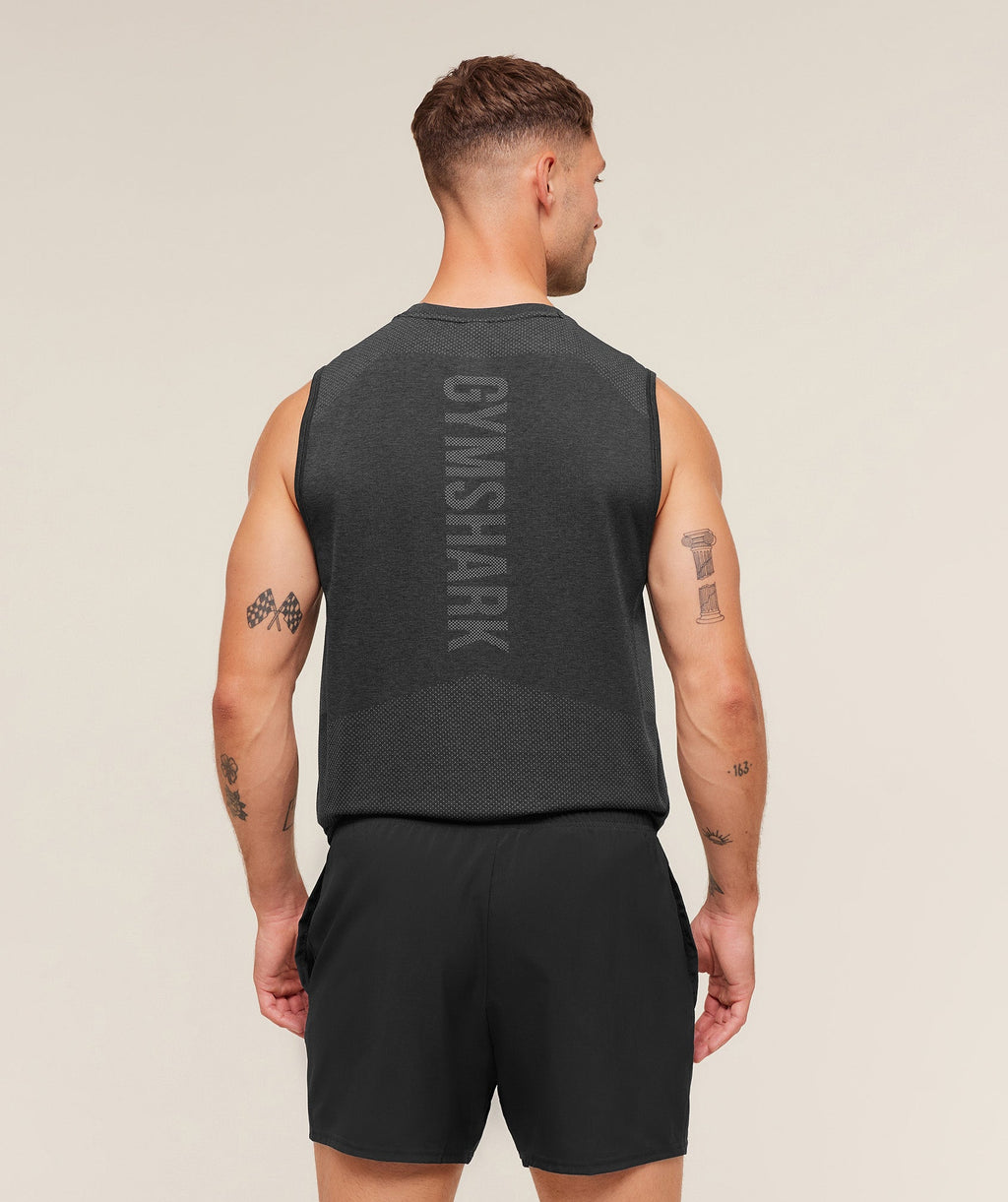 Lightweight Seamless Tank - Black/Silhouette Grey — imagem 2