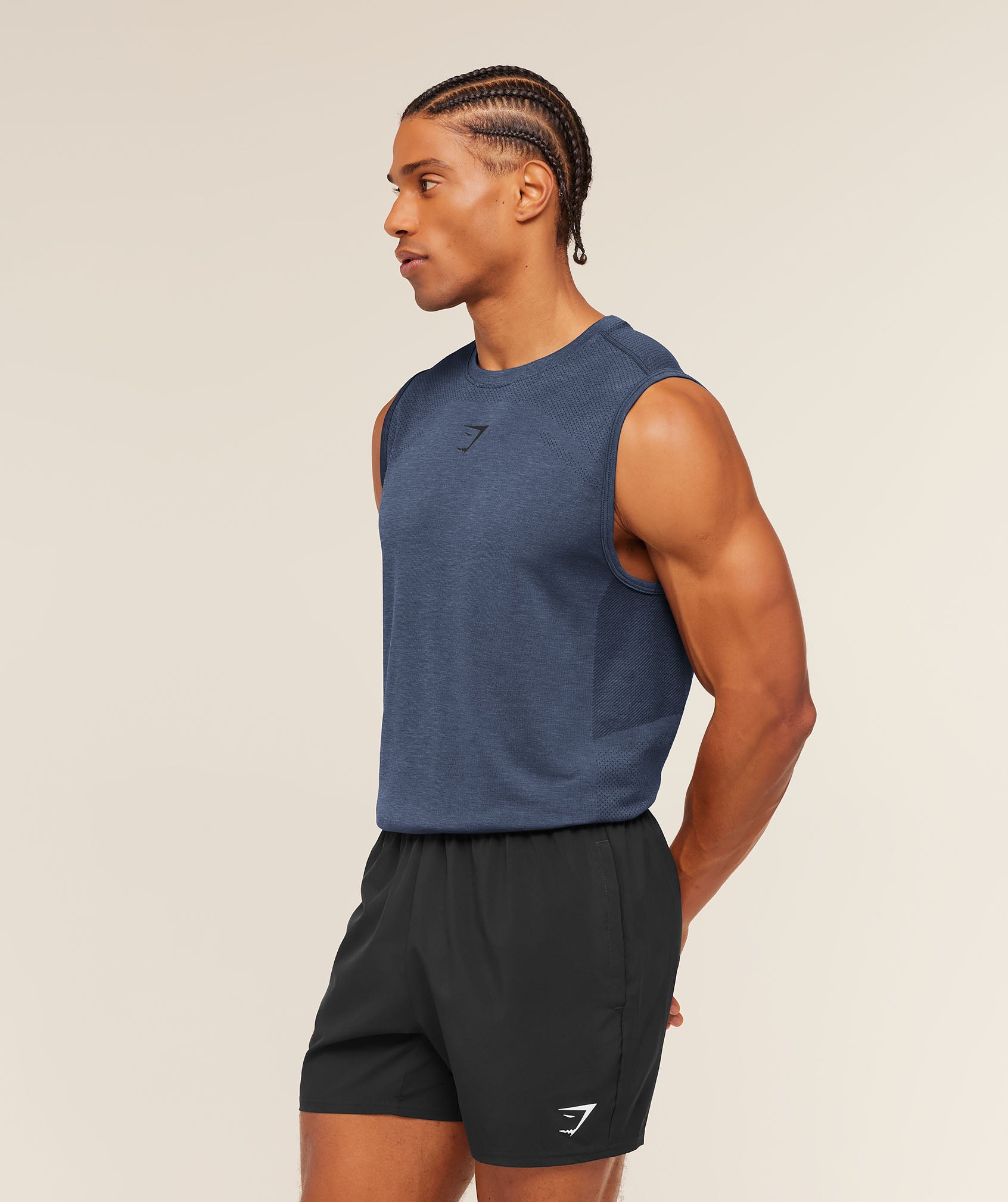 Lightweight Seamless Tank - Heavy Blue/Marl — imagem 3