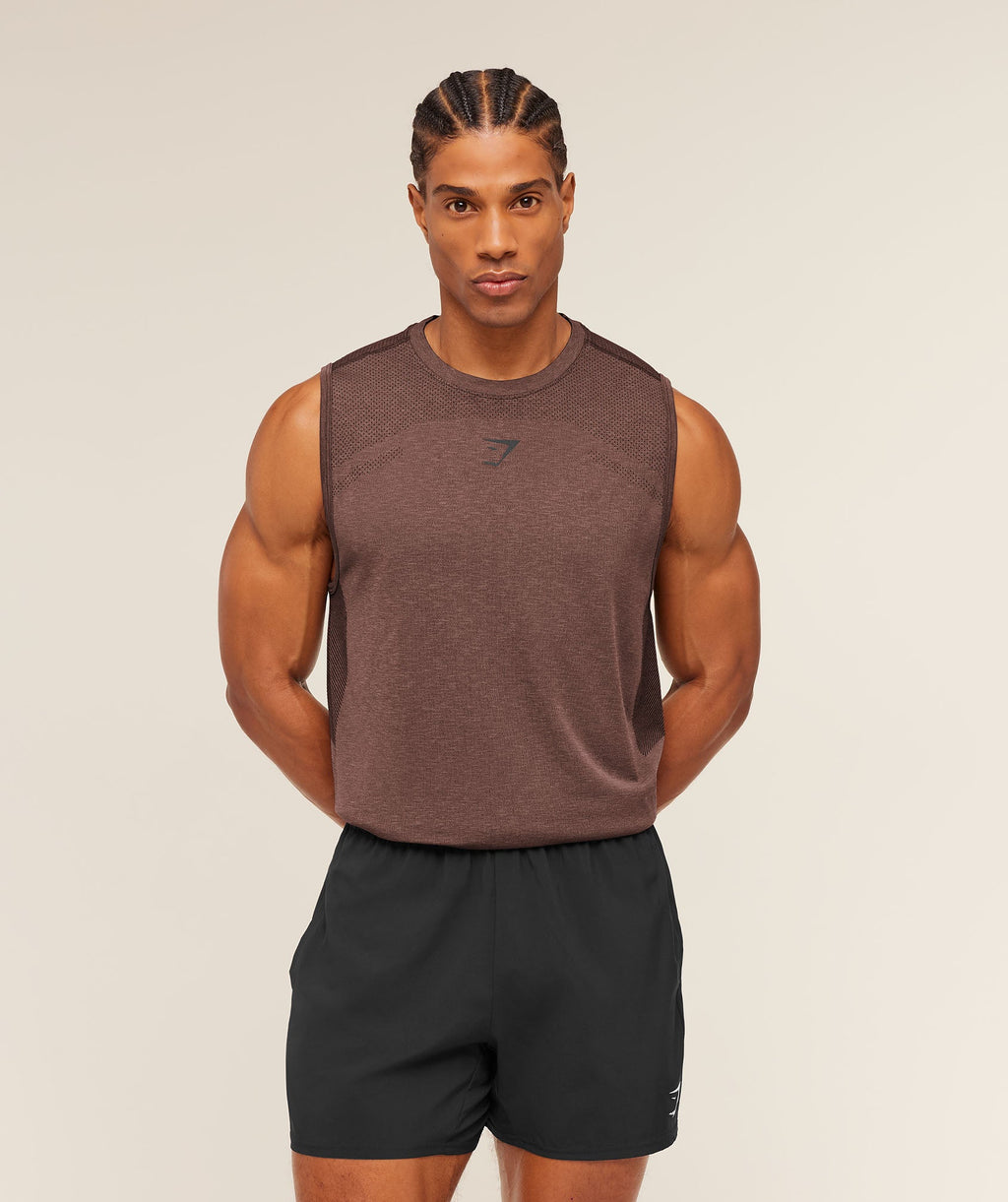 Lightweight Seamless Tank - Soft Brown/Marl — imagem 1